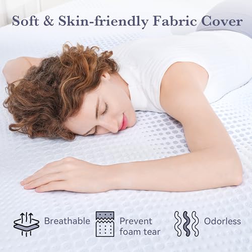 SINWEEK Twin XL 3 Inch Gel Memory Foam Mattress Topper with Cooling Gel, Ventilated Support Pad