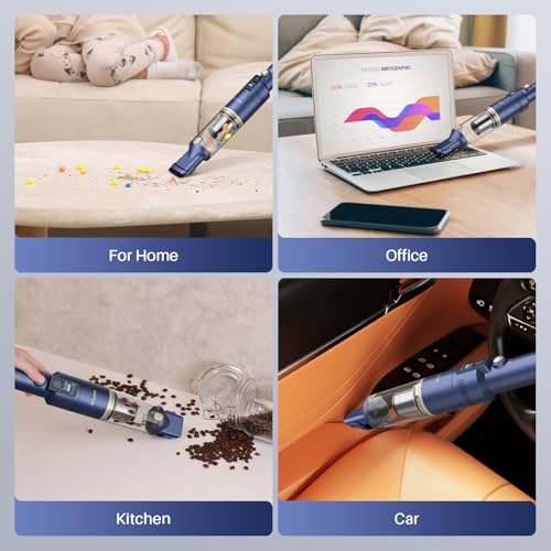 Cordless Handheld Vacuum Cleaner 12000Pa with LCD Screen for Car Home Office