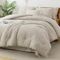 California King Comforter Set with Sheets - Dark Oatmeal Boho 7 Pieces