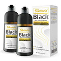 Black Hair Dye Shampoo 400ml Pack 2 - Instant Grey Coverage, Ammonia-Free, Home Color