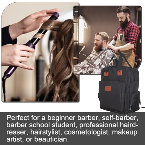 Water-Resistant Barber Backpack for Clippers and Tools with Laptop Compartment