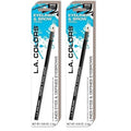 L.A. COLORS 7" Eyeliner & Brow Pencil (carded), Very Black CBEP226 (Pack of 2)