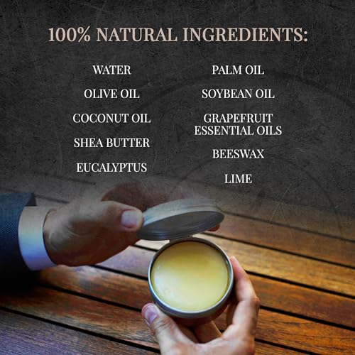 Naked Armor Noah’s Organic Shaving Soap for Men, 7oz Tin, Neutral Scent