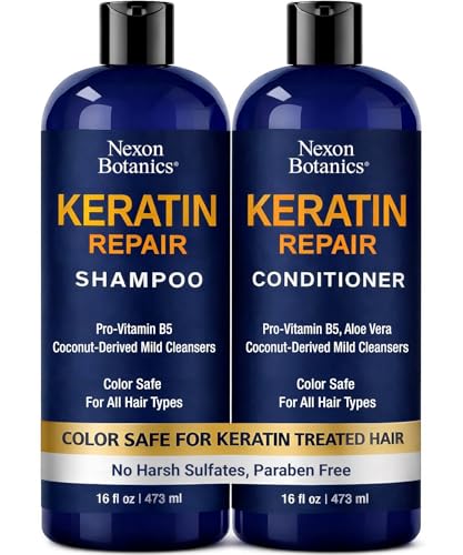 Nexon Botanics Keratin Shampoo & Conditioner Set for Damaged & Frizzy Hair