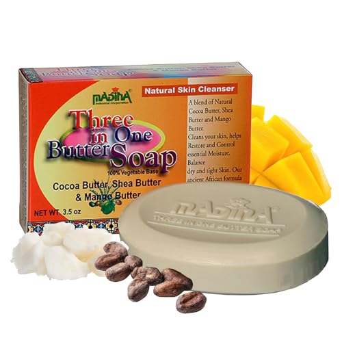 Madina 3-in-1 Butter Soap Bar - Halal Moisturizing Facial Cleanser 6 Pack