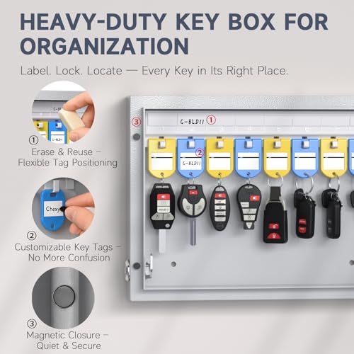 Smart Wall-Mount Key Lock Box with App Control, One-Time Code & Bluetooth