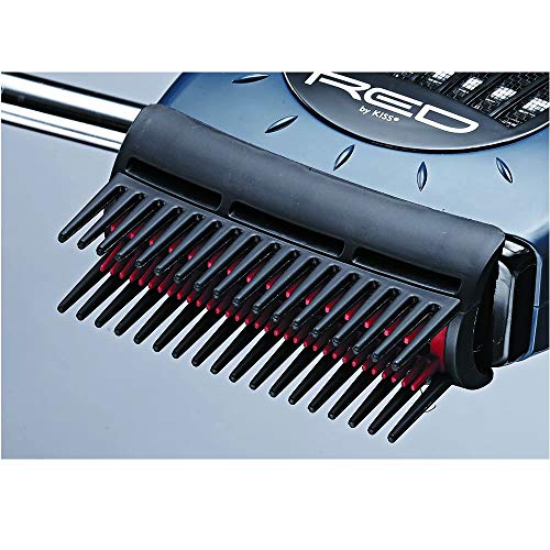Ceramic Hair Styler with Detangler Pik & Multiple Attachments - Professional Blow Dry Comb, Curl & Straighten