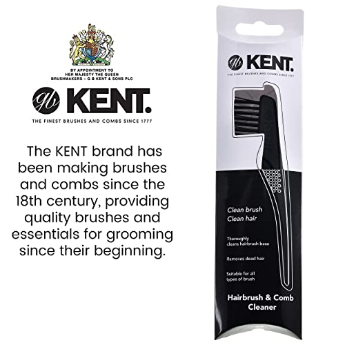 Kent LPC2 Hair Brush Cleaning Tool and Hairbrush Cleaner Rake for Hair Removal, and Brush Rake for Removing Hairs and Dandruff from Brushes, Combs and Grooming Tools