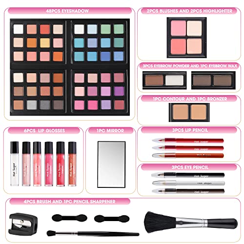 Hot Sugar Purple Daisy Makeup Kit Deluxe Starter Set for Teen Girls