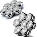 MEMIRY 2-Pack 7D Magnetic Floating Replacement Heads for Rotary Shavers