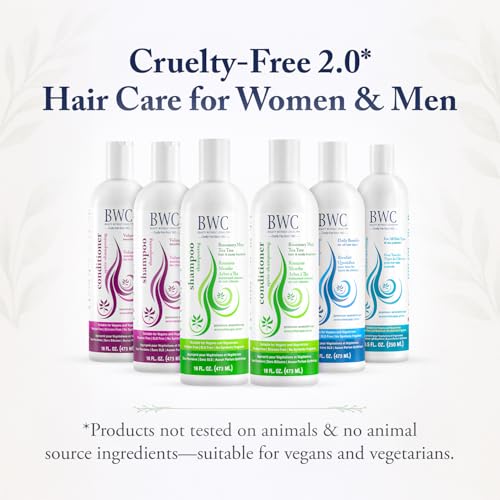 Vegan Hair Care Set - Clarifying Rosemary Mint Tea Tree Shampoo & Conditioner 16 Oz Each - Pack of 2