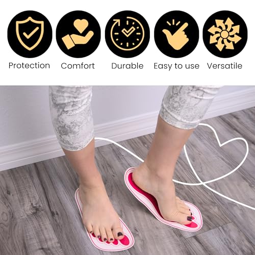 Disposable Pink Tanning Feet Pads - Protect Soles During Spray Tanning, 60 Pairs