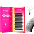 TDANCE YY Lash Extensions Premade Volume Eyelash Fans YY Lashes Matte Black W Lashes Extensions(W-5D-0.07-D,8-15 mm)