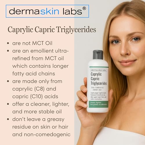 4 Fl Oz Caprylic Capric Triglycerides Cosmetic Grade Lightweight Moisturizer Base - Non-Greasy Coconut Oil Derivative