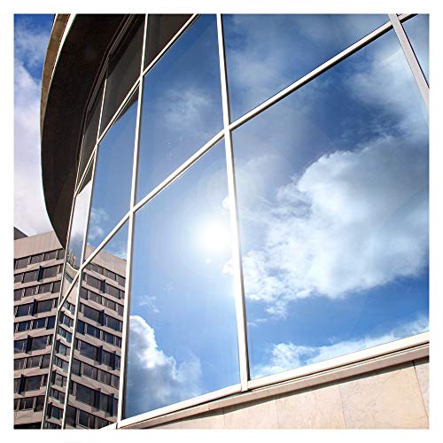 Buydecorativefilm Exterior Window Privacy Film Silver 36in x 14ft - Daytime Mirror Silver Sun Control