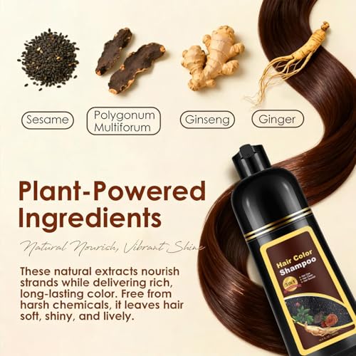 Sklight Burgundy Hair Dye Shampoo for Men & Women - Herbal Color Boost, 500ml