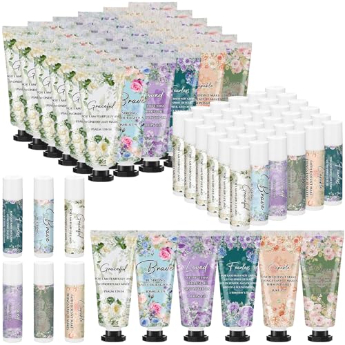 36 Sets Christian Hand Cream and Lip Balm Gift Set - Bible Verse Encouragement