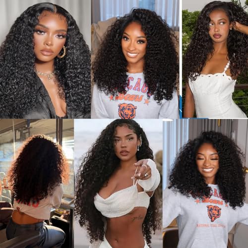 Burmese Curly Human Hair Bundles 16 Inch - 12A Virgin Water Curl, Natural Black, Double Weft, Spiral Ends - Variation of THIS listing