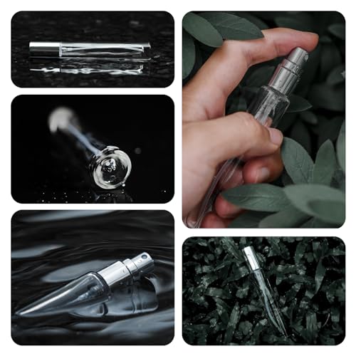 16 Pack 10ml Refillable Perfume Spray Bottles with Labels & Funnel - Travel Fragrance Decanters