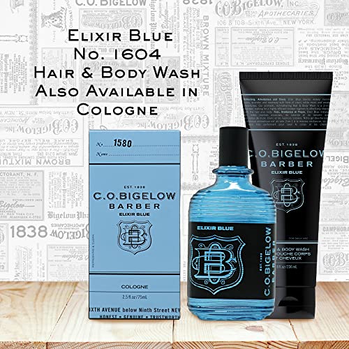 Men's Lavender Rosemary 2-in-1 Body Wash & Shampoo 8 Fl Oz - Elixir Blue No. 1604 | Moisturizing & Refreshing