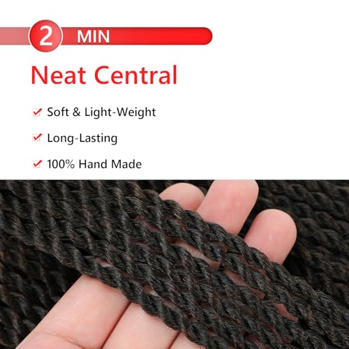 FIRSTCYH HAIR Senegalese Twist Crochet Hair 24 Inch Boho Style 9 Packs T1B/30
