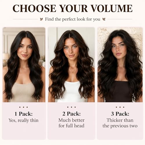 Ranyalulu 14 Inch Balayage Clip-In Hair Extensions 80g - Chocolate Brown to Caramel Blonde