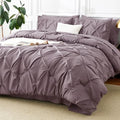 Oversized King Comforter Set Dusty Purple - 7 Piece Bed in a Bag