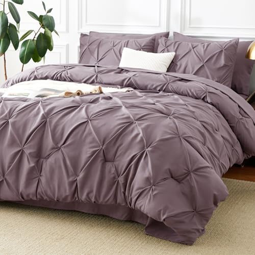 Oversized King Comforter Set Dusty Purple - 7 Piece Bed in a Bag