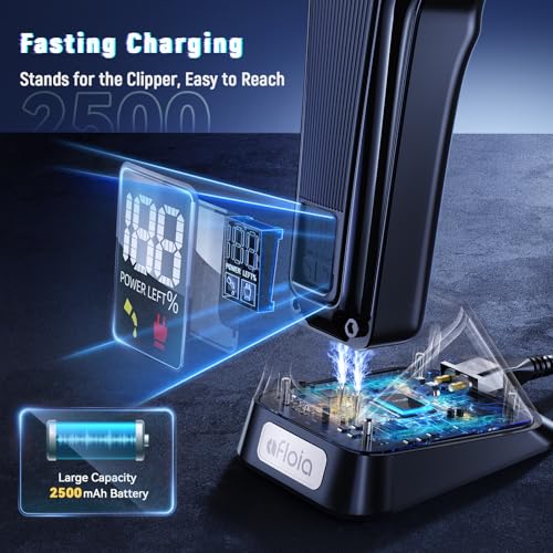 Cordless Hair Clippers for Men - Professional Trimmer Set with Detachable Blades & Charging Stand