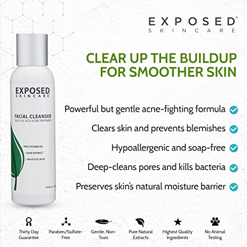 Acne Facial Cleanser with 0.5% Salicylic Acid for Clear, Smoother Skin