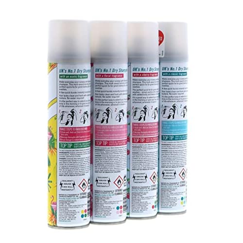 Batiste Dry Shampoo Original, Cherry, Blush, Tropical (4 pack) 6.73 oz