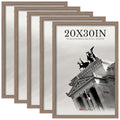 Walnut 20x30 Poster Frame - 5 Pack Solid Wood Wall Picture Frames