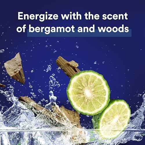 Suave Men Moisturizing Body & Face Wash, Energizing Sport with Bergamot & Wood Scent, No Parabens, No Phtahaltes, 18 Oz Pack of 6