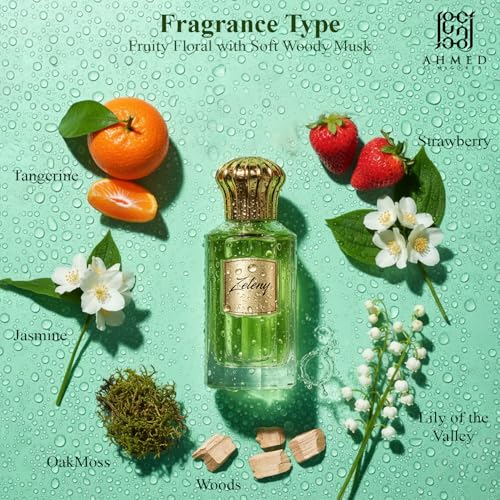 Ahmed Zeleny Unisex Eau De Parfum 100ml - Fresh Green Woody Fragrance