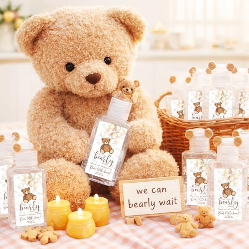 30 Pcs Baby Shower Party Favors - Bear Theme Aloe Vera Gels - Mini Gifts