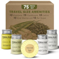 Hotel Toiletries Set 75 Pieces - Shampoo, Conditioner, Lotion & Body Wash with Green Tea Scent