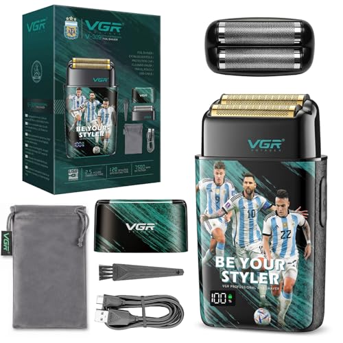Dual Flexing Foil Shaver for Bald Men with 3-Speed Wet Dry Waterproof