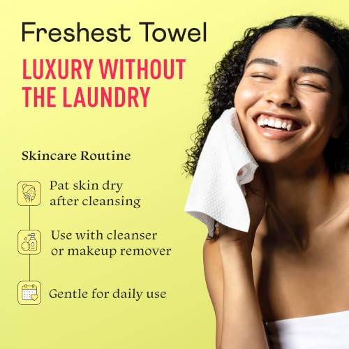 Cotton Facial Wipes - 100% Pure Cotton, 40 Pack, Travel & Daily Use