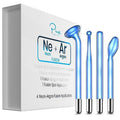 4-Piece Fusion Wand Acessory Set for Nuderma Wands - NuDerma NOT Included - Neon & Argon Fusion Glass applicators for Nuderma ? High Frequency Upgraded Fusion Wand Set Compatible with Nuderma Systems
