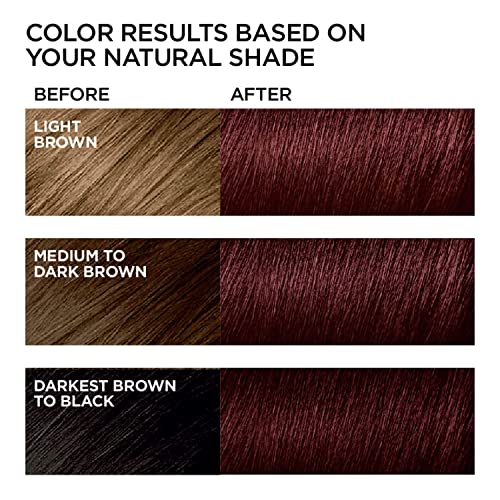 Dark Red Wine Hair Dye Shampoo for Gray Hair - 16.9oz, Natural Herbal Coverage