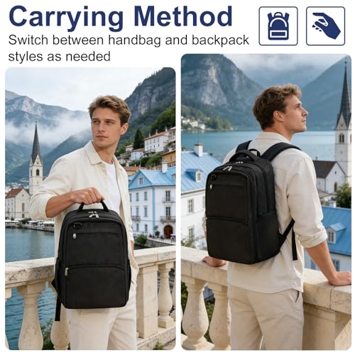 GDNasist Black Barber Supplies Bag with Insulated Pocket, Portable Hairdressing Backpack