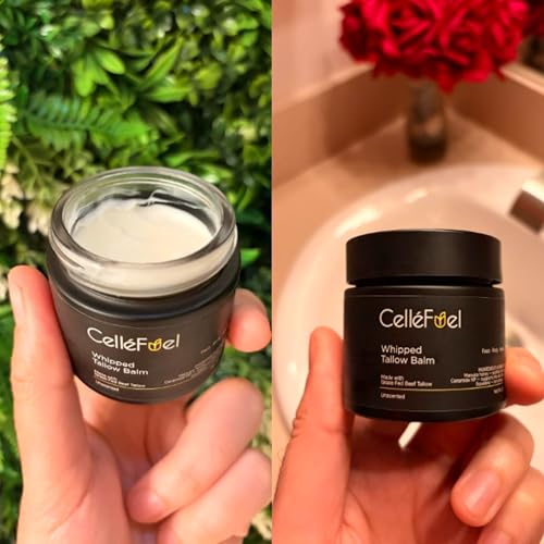 Whipped Tallow Balm for Skin Barrier Repair - Unscented, Hydrating Body & Face Moisturizer - 2 oz