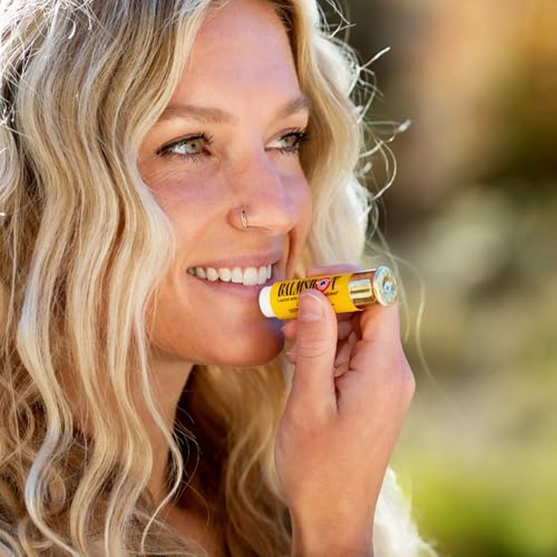 BALMSHOT Lip Balm (2-Pack) of Classic & Pure Pink Vanilla Mint - SPF 15, Beeswax Chapstick for Dry Chapped Lips, 20-Gauge Brass Shotgun Shell Tube, Long Lasting Lip Moisturizer, Made in USA