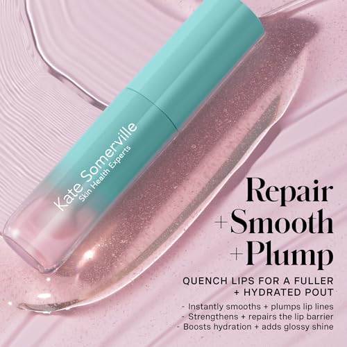 Kate Somerville Pro-Collagen Lip Oil Elixir ? Hydrating Lip Balm for Plump, Glossy Lips, Clear No-Tint Formula, 0.24 Fl Oz