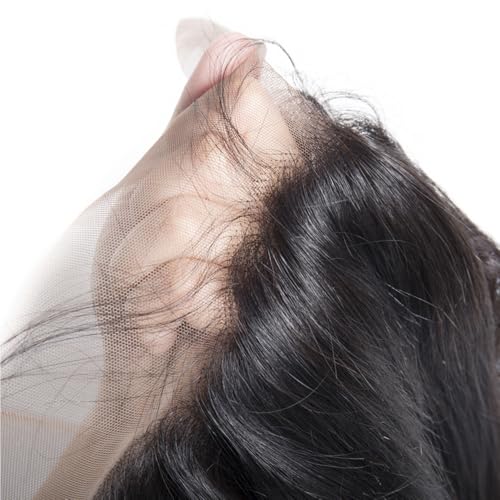 Natural Black 18 Inch 13x6 HD Lace Frontal Human Hair - Pre Plucked & Invisible Swiss Lace