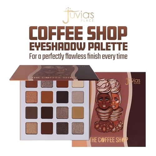 Juvia's Place Coffee Shop Eyeshadow Palette - 16 Pigments for Eye Makeup