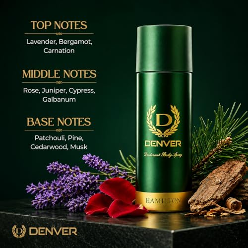Men's Long-Lasting Body Deodorant Spray with Lavender & Cedarwood 5oz - Pack of 4