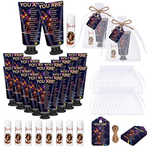 African American Christian Hand Cream & Lip Balm Set - Bulk 24pcs, Moisturizing Gift