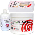 Sugaring Paste for Legs Bondage technique + kit of 100 Sugaring Nylon Strips & Healing Lotion