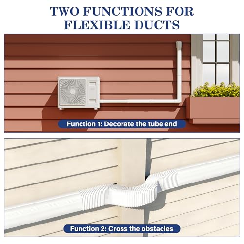 10ft Mini Split Line Set Cover PVC for AC & Heat Pump White